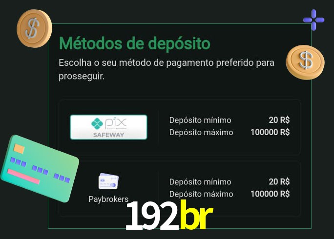 O cassino 192br oferece uma grande variedade de métodos de pagamento